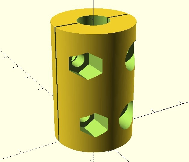 Free 3D file Parametric Zaxis coupler (stepper and threaded rod