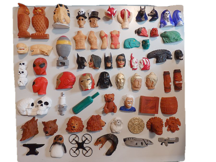 Free STL file SET 2: Skull Refrigerator / Whiteboard Magnets・3D ...