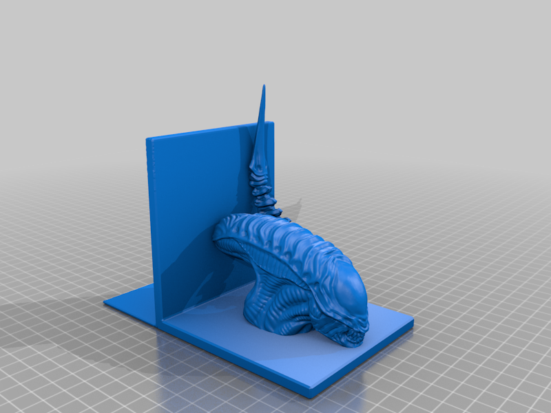 Free STL file Alien Xenomorph Bookends (Left and Right) 👽・3D printer
