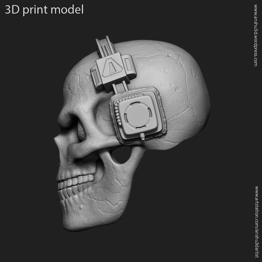 3D file skull with headphone vol3 pendant 💀・Design to download and 3D ...