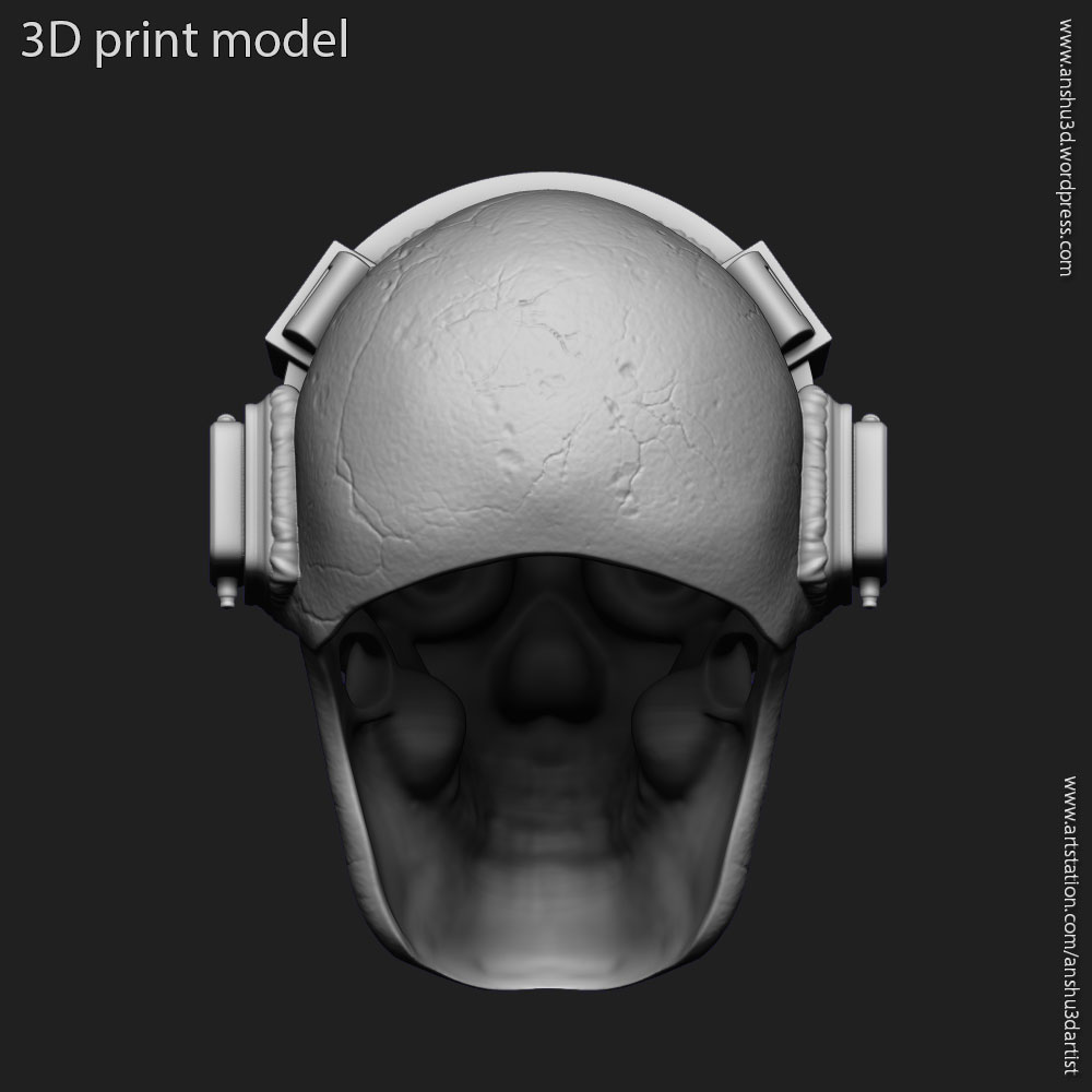 3D file skull with headphone vol3 pendant 💀・Design to download and 3D ...