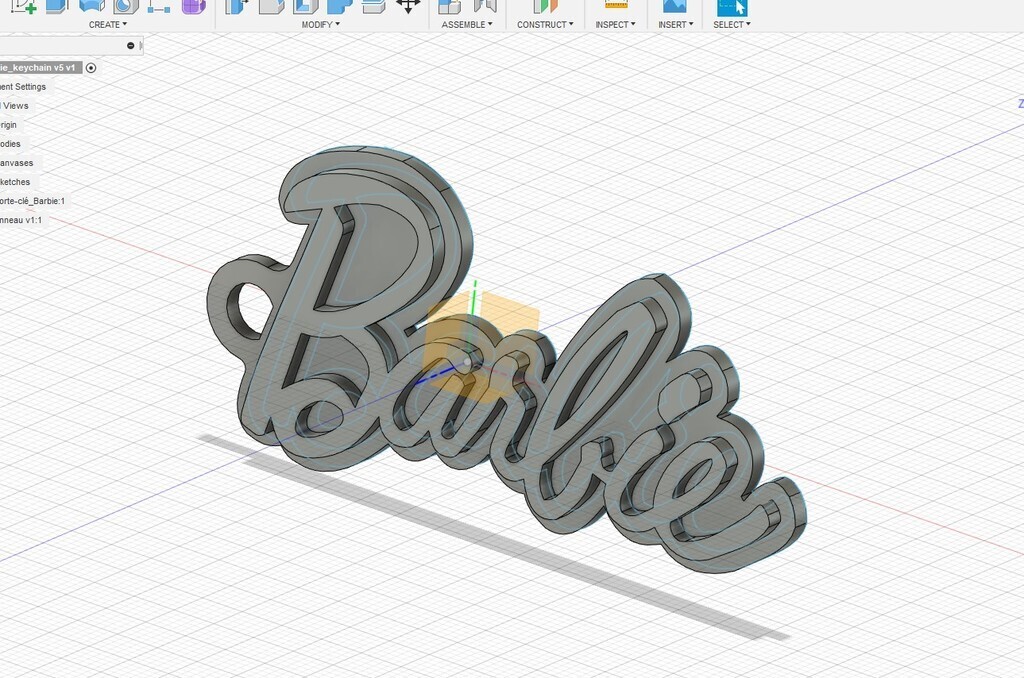 Free STL file Keychain with Barbie logo 🗝️・Template to download and 3D ...