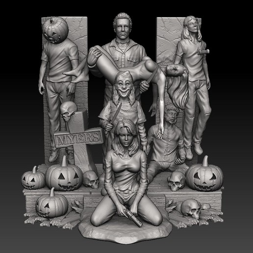 Download Stl File Michael Myers Diorama Model To 3d Print Cults