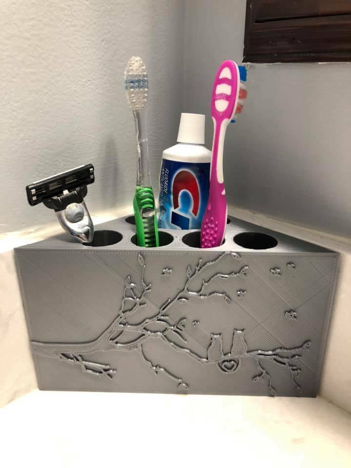 Free STL file Toothbrush Holder・Object to download and to 3D print・Cults