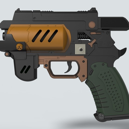 Download 3D printing templates Spacer's choice Light pistol from the