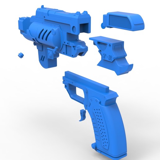 Download 3D printing templates Spacer's choice Light pistol from the