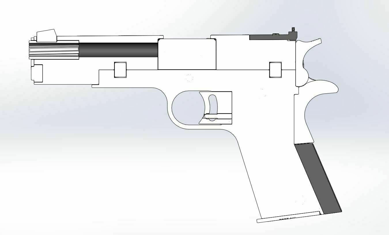 3D file Pistol AMT Hardballer・3D printable model to download・Cults