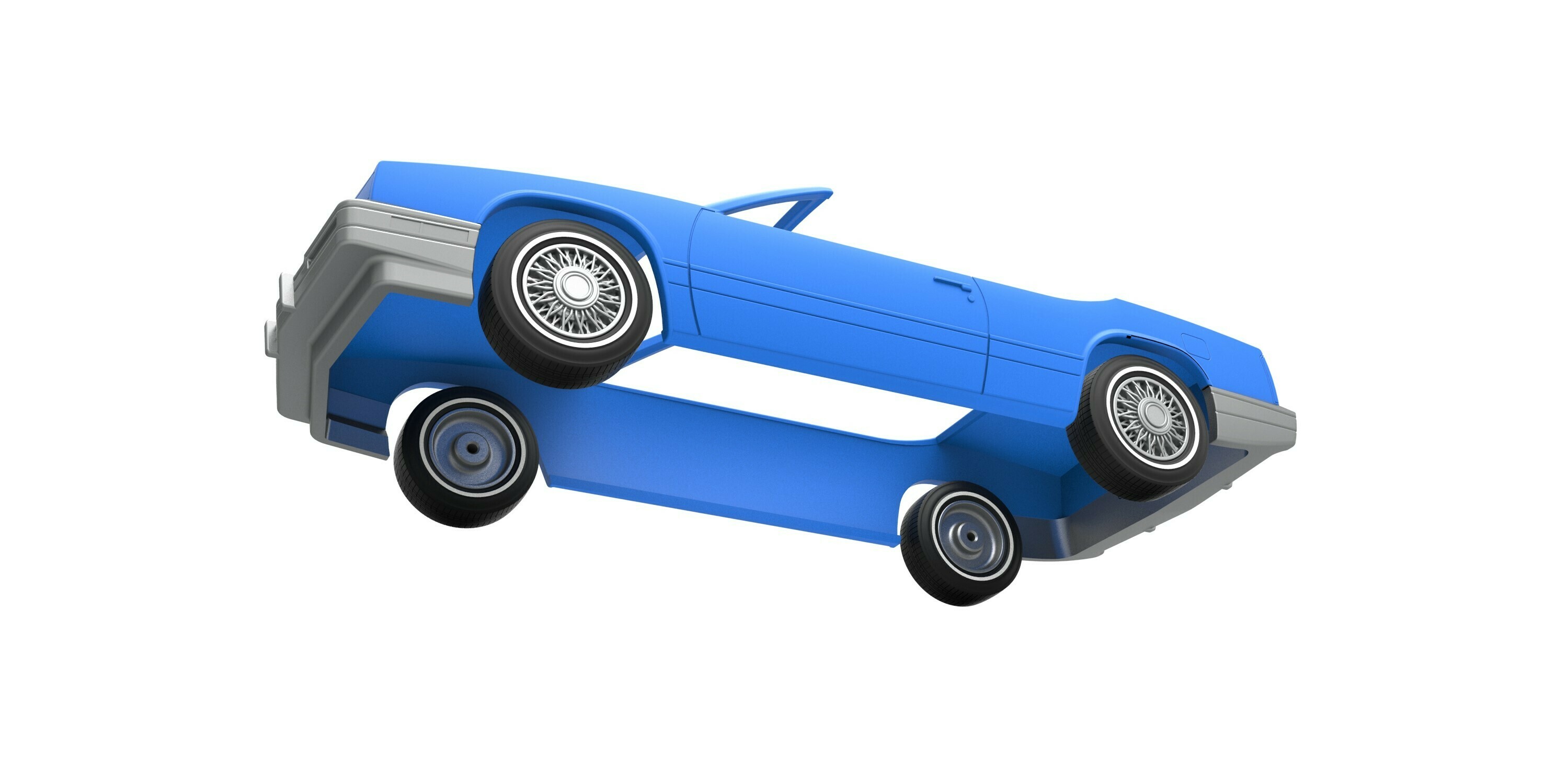 Modèle Réduit Hot Wheels - Cadillac Eldorado Cabriolet Noir Vintage Avec 2 Ailerons