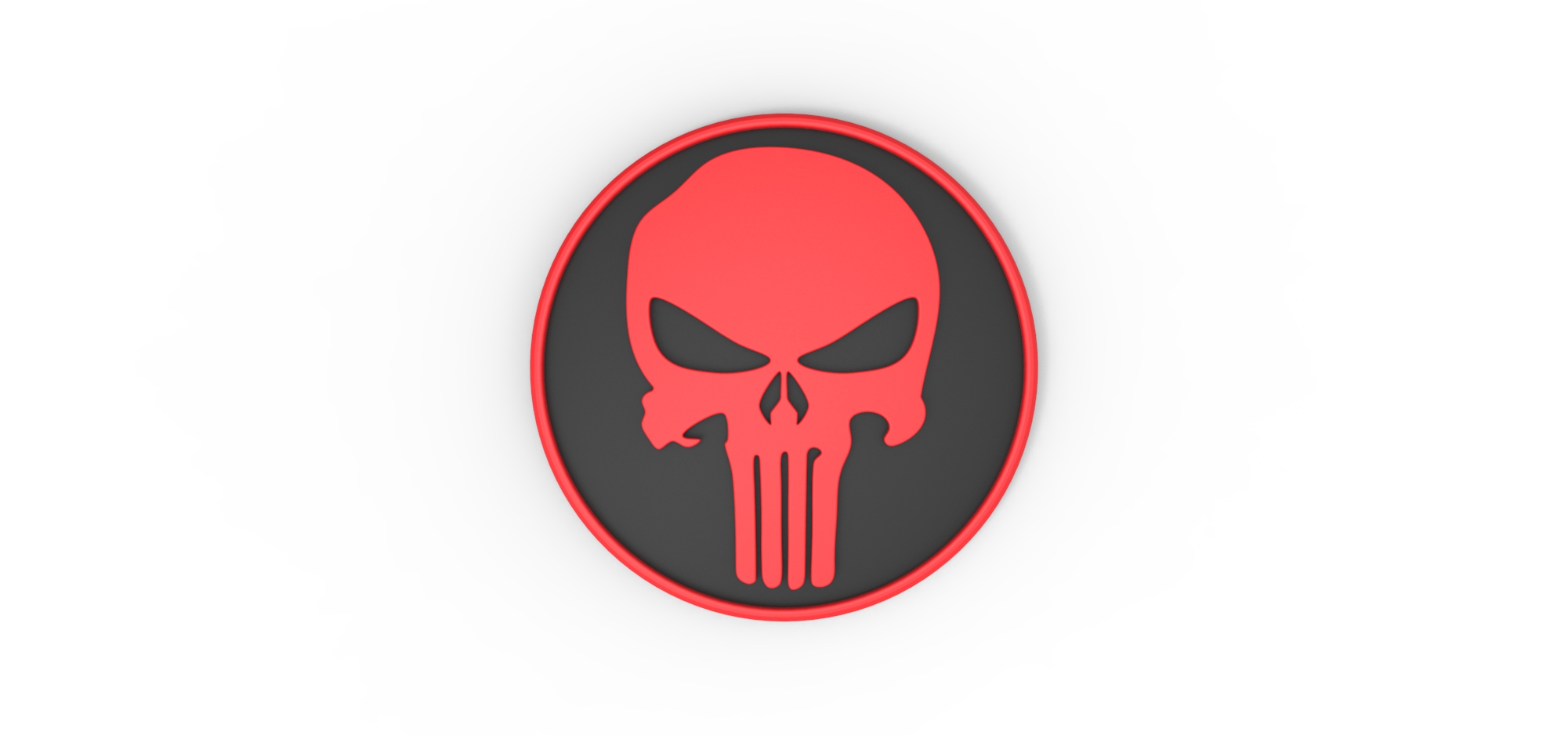 Download STL File 3D Printable Punisher Emblem 3D Printable Design 