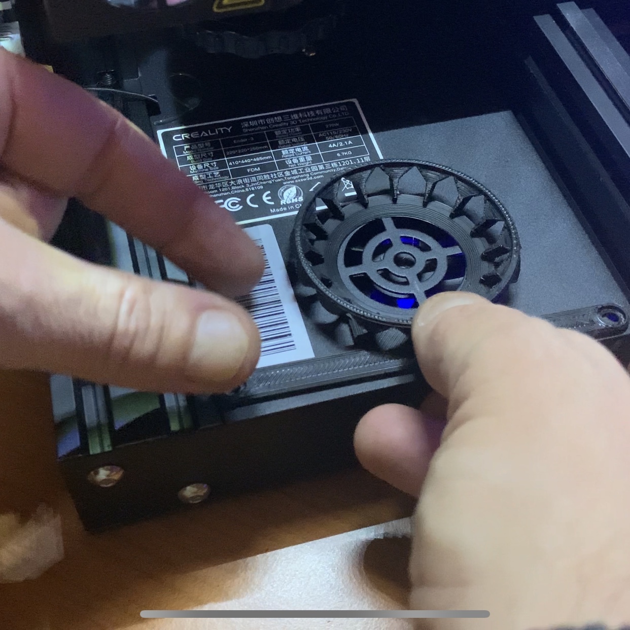 Download free STL file ENDER3 BOARD FAN COVER no supports easy print