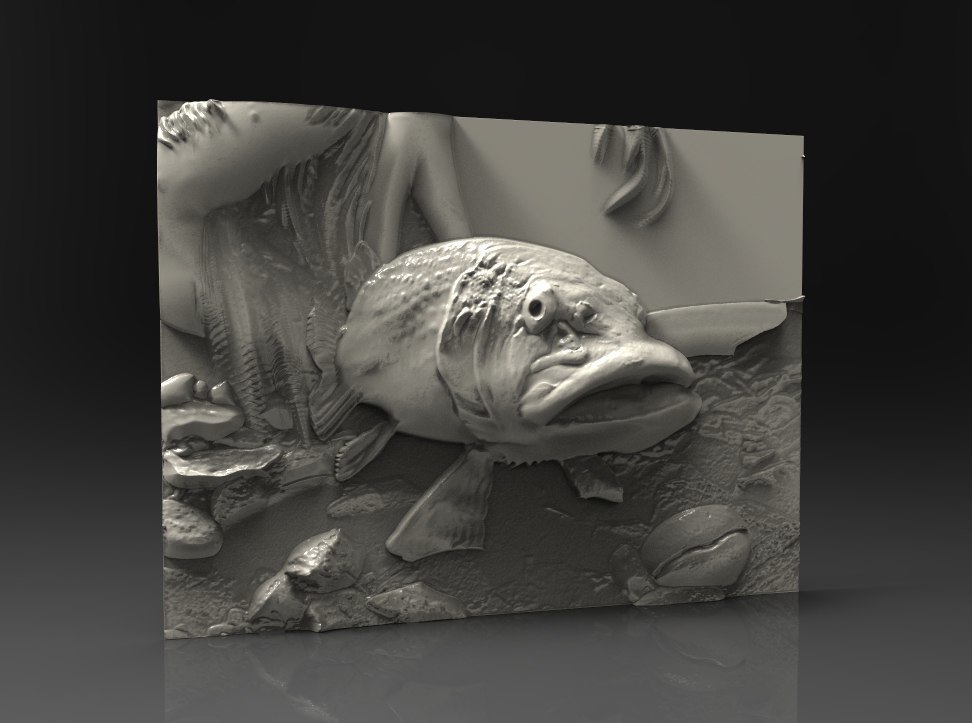 Free STL file fish in a lake cnc router 🐠・Object to download and to 3D ...