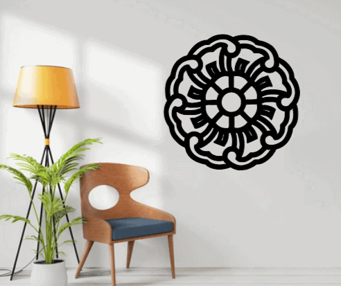 STL file wall decor flower mandala 💐・Template to download and 3D print ...