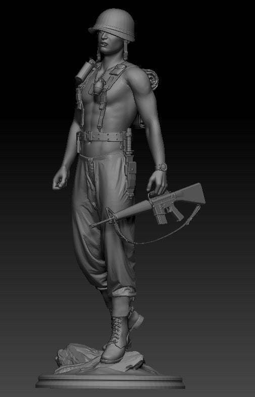 Free STL file VIETNAM SOLDIER・3D printable model to download・Cults