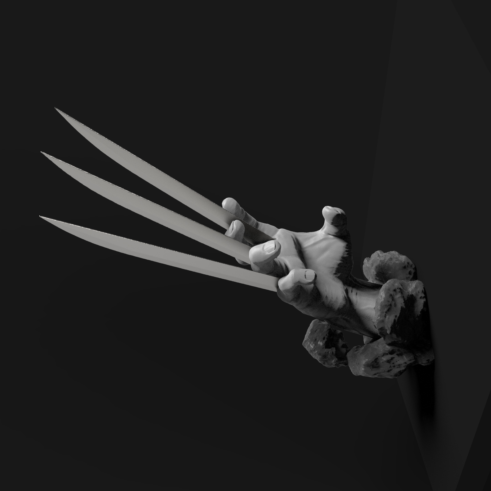 Wolverine Hand Pattern STL file Wolverine hand (HeadPhones) + new base ・3D printable model to ...