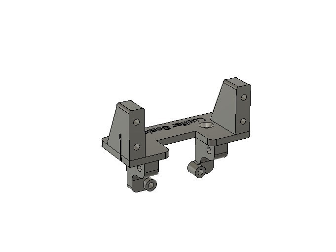 3D file Axial SCX10 2 Steering servo plate on the axle 👽・3D printable