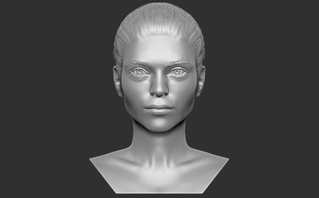 3D file Beautiful woman bust ready for full color 3D printing TYPE 1 👩 ...