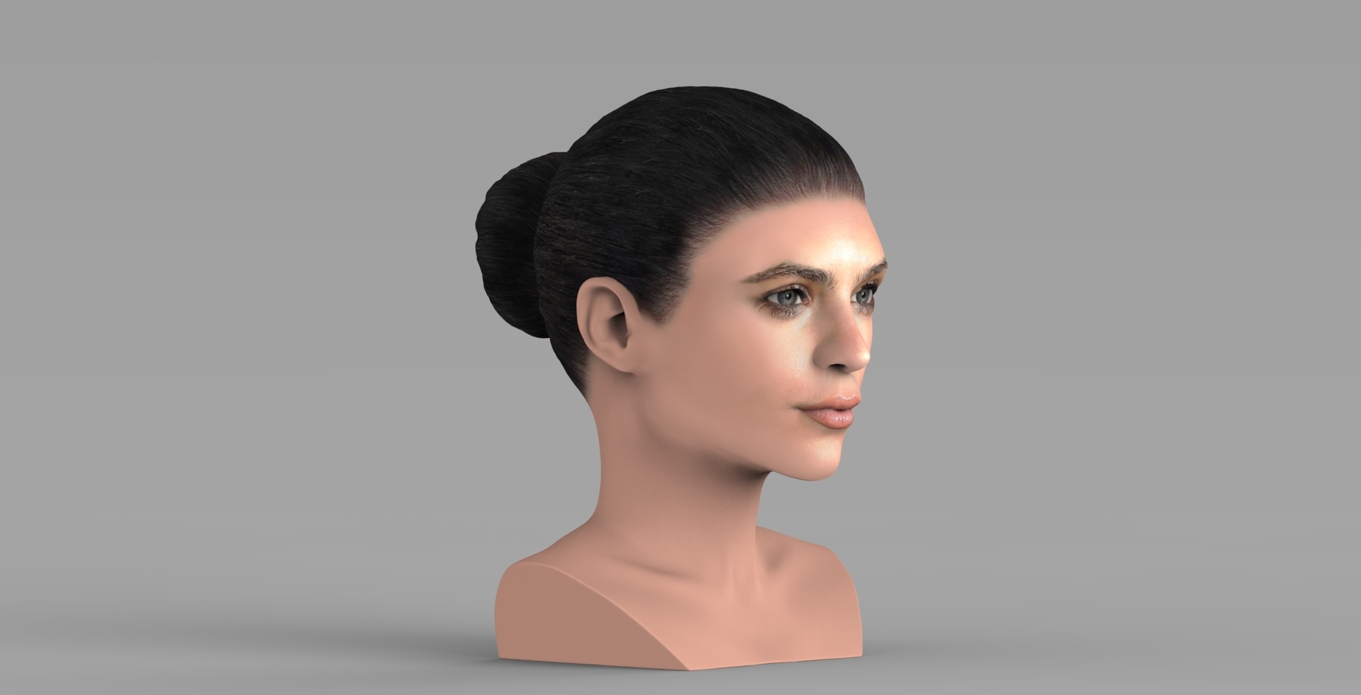 3D file Beautiful woman bust ready for full color 3D printing TYPE 1 👩 ...