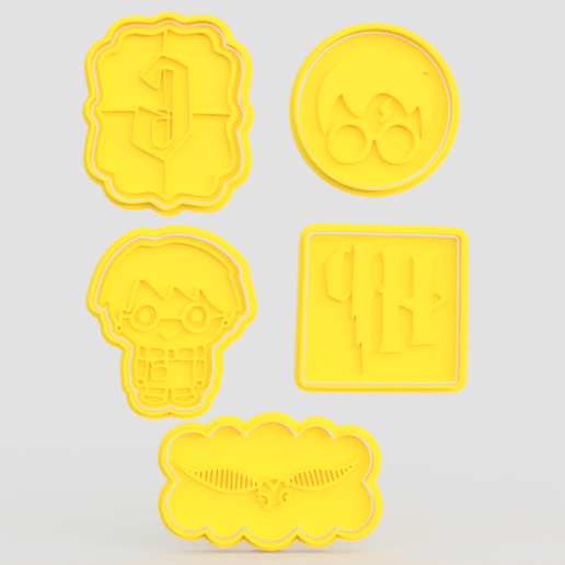 Download 3D printer designs Harry Potter cookie cutter set of 5 ・ Cults