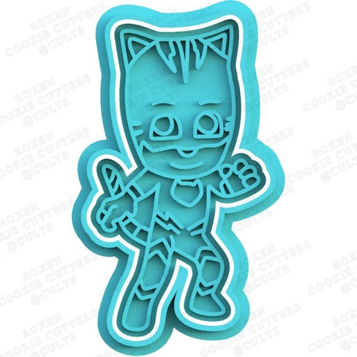 Download STL file PJ Masks hero cookie cutter set of 3 • 3D printing