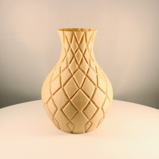 Diamond Vase, "Vase Mode" print Free 3D Print Model