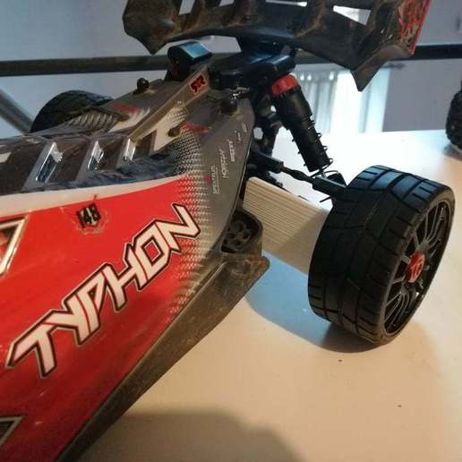 Download free STL file Arrma Typhoon 3s Rear mudguard. • 3D printable