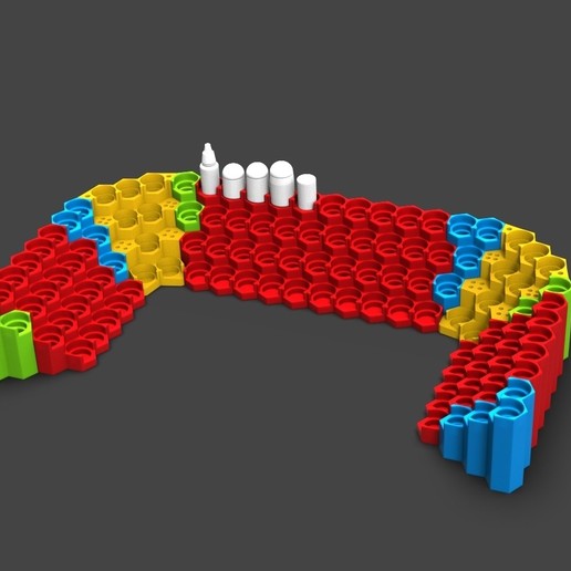 Download free STL file Modular Citadel/Vallejo Paint Rack • 3D printer