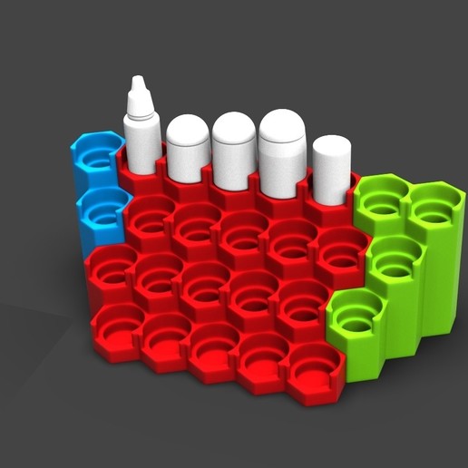 Download free STL file Modular Citadel/Vallejo Paint Rack • 3D printer