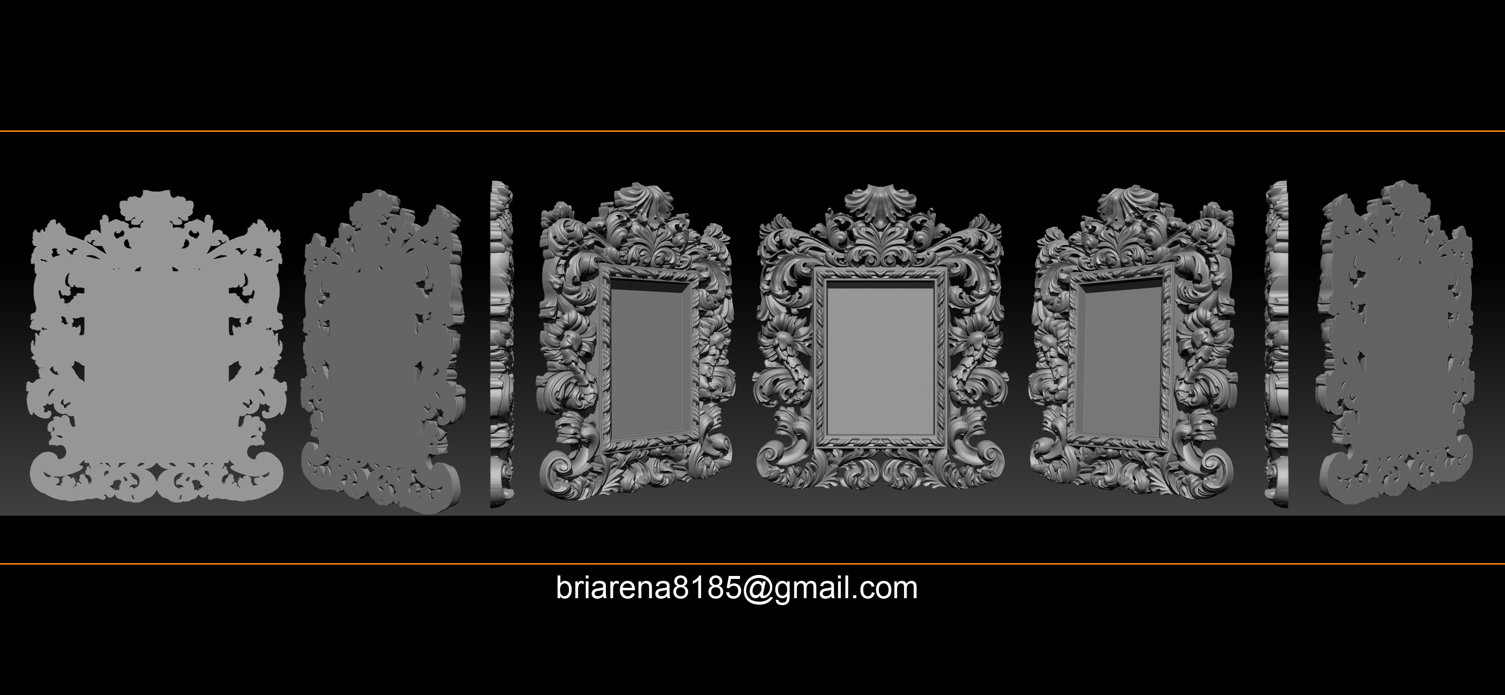 Mirror frame 3d - CNC machine -  3D CNC