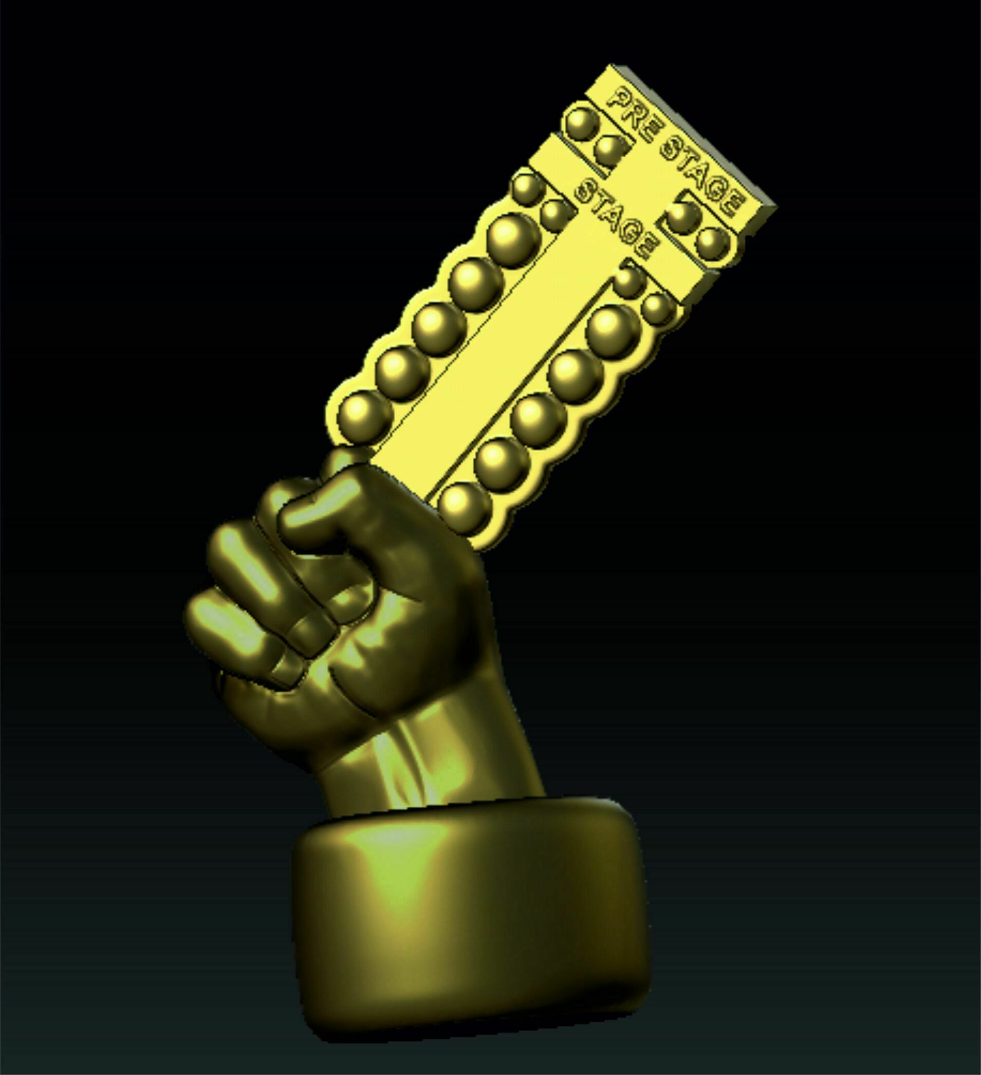 OBJ file drag race trophy・3D print object to download・Cults
