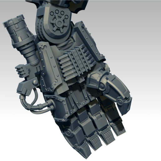 Download free 3D print files Power Fist for a machine god ・ Cults