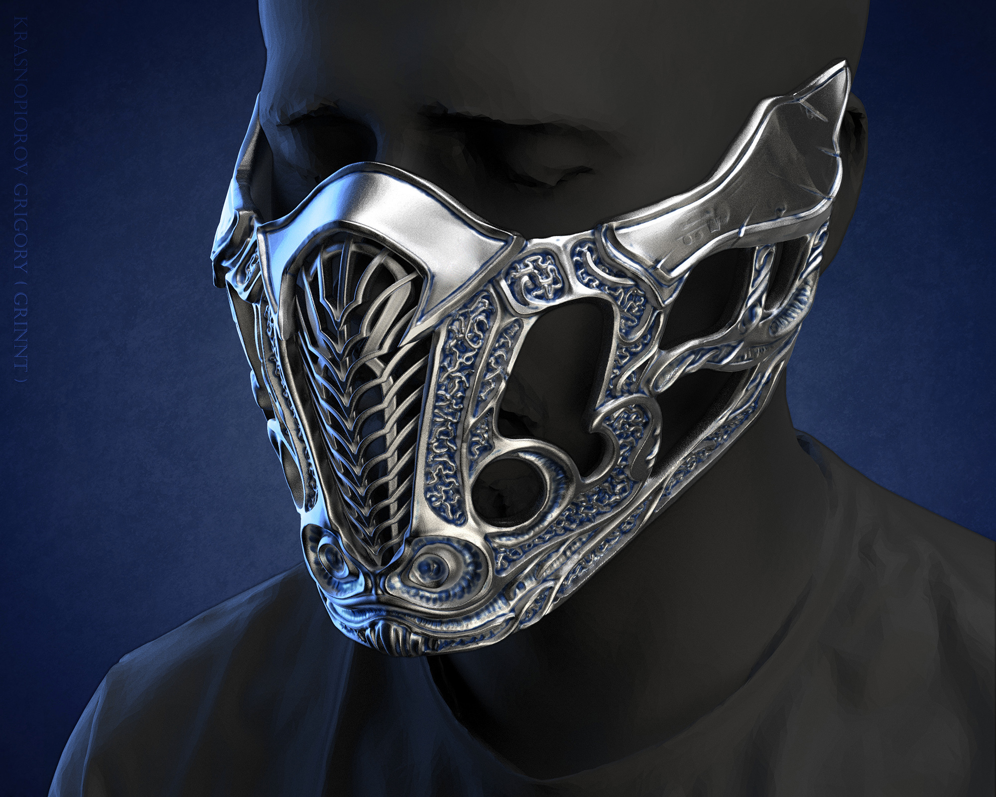 3D file SubZero mask from Mortal Kombat 2021 🦂・3D printing idea to download・Cults