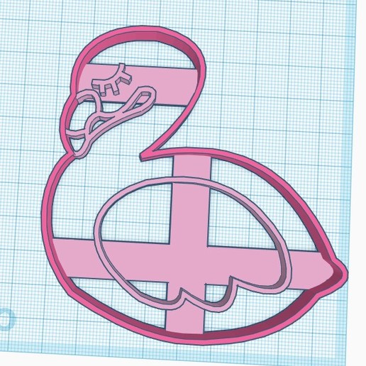 Flamingo Cookie Cutter - Small Stainless Steel Baking Tool For Cookies & Fondant