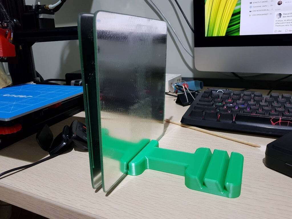 Free STL file 3mm Glass Plate Holder/Stand・Object to download and to 3D