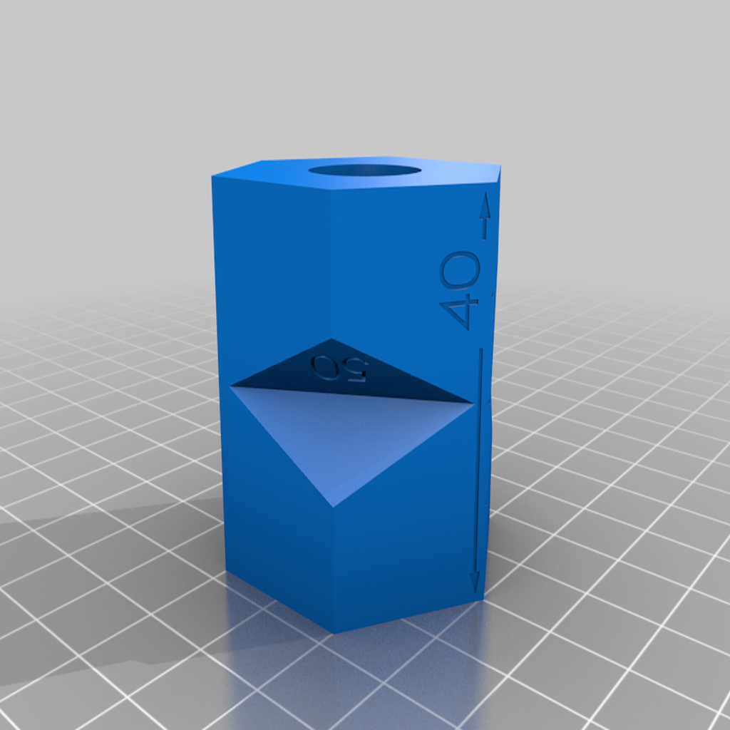 Download free STL file Hex prism calibration block • 3D printing design