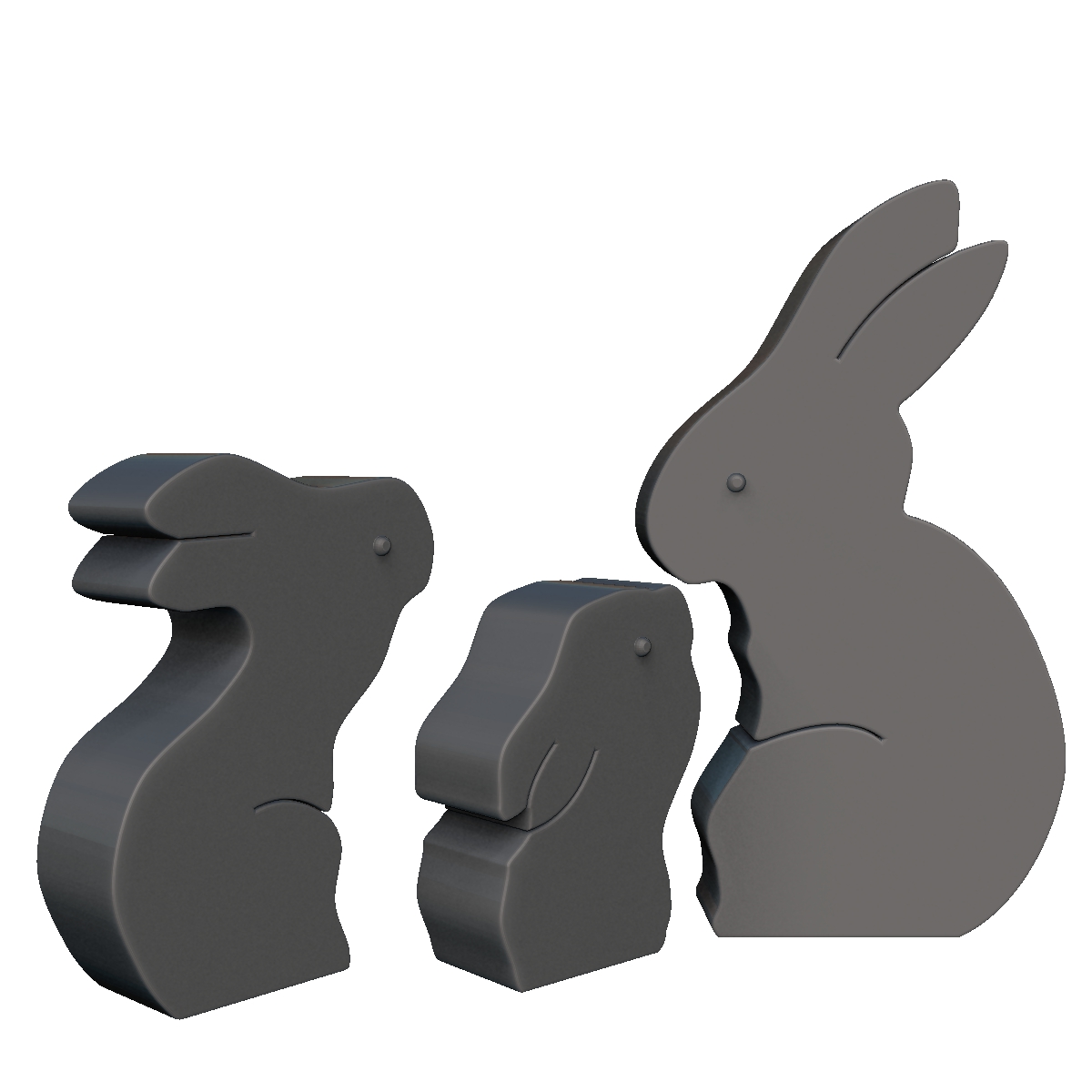 3D file Easter Rabbit Puzzle 🐇・3D print design to download・Cults
