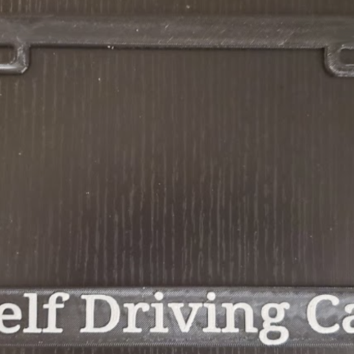 Download STL file Self Driving Car License Plate Frame • 3D print