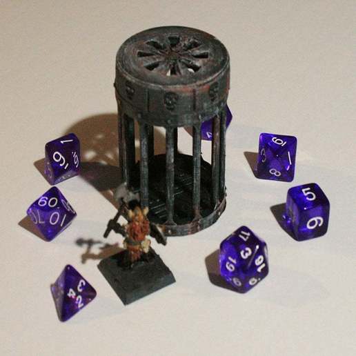 Download STL file D&D Dice Prison III or Jail with Lid for Dungeons