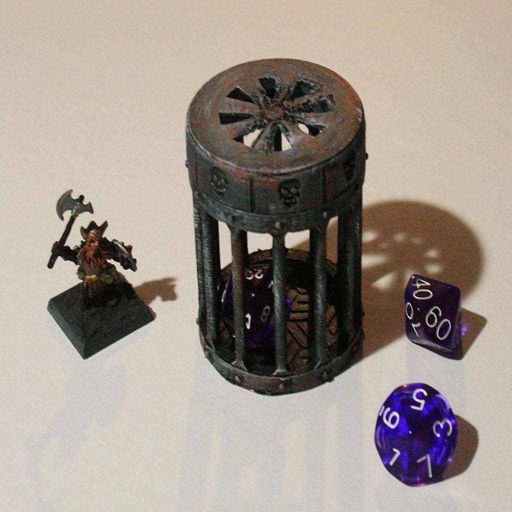 Download STL file D&D Dice Prison III or Jail with Lid for Dungeons