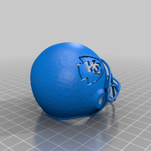 Download free 3D print files Chiefs Football Helmet Clanger v2 ・ Cults