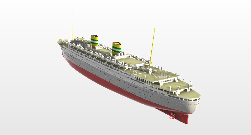 STL file SS Nieuw Amsterdam (1937) Ocean Liner 🌊・3D printer design to ...