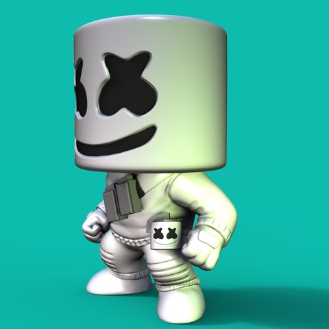 Download STL file Marshmello Fortnite • Object to 3D print ・ Cults