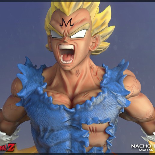 Download Stl File Majin Vegeta Dragon Ball Z 3d Print Model 3d Printing Object Cults