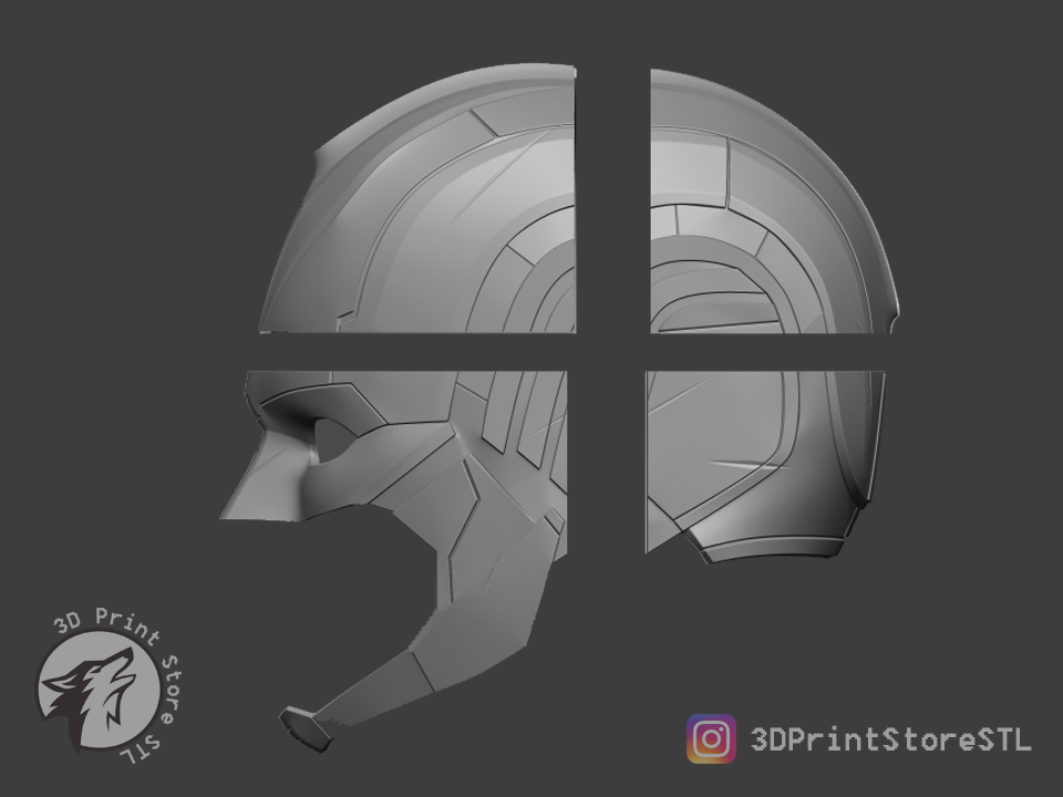 3D file Captain Marvel helmet Fan Art for cosplay 3D print model・3D