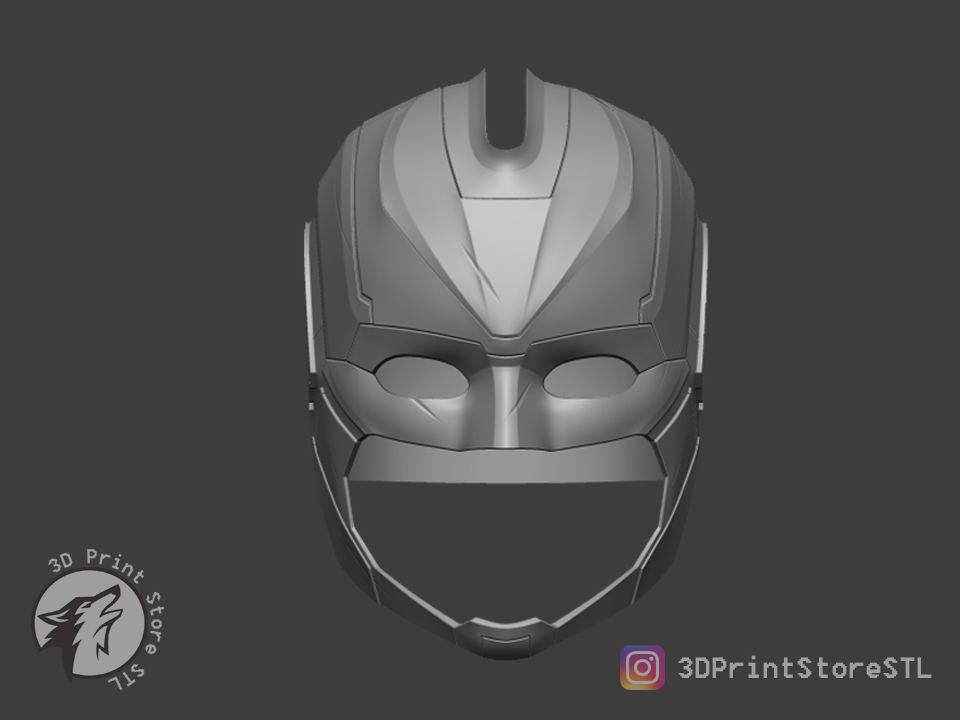 3D file Captain Marvel helmet Fan Art for cosplay 3D print model・3D