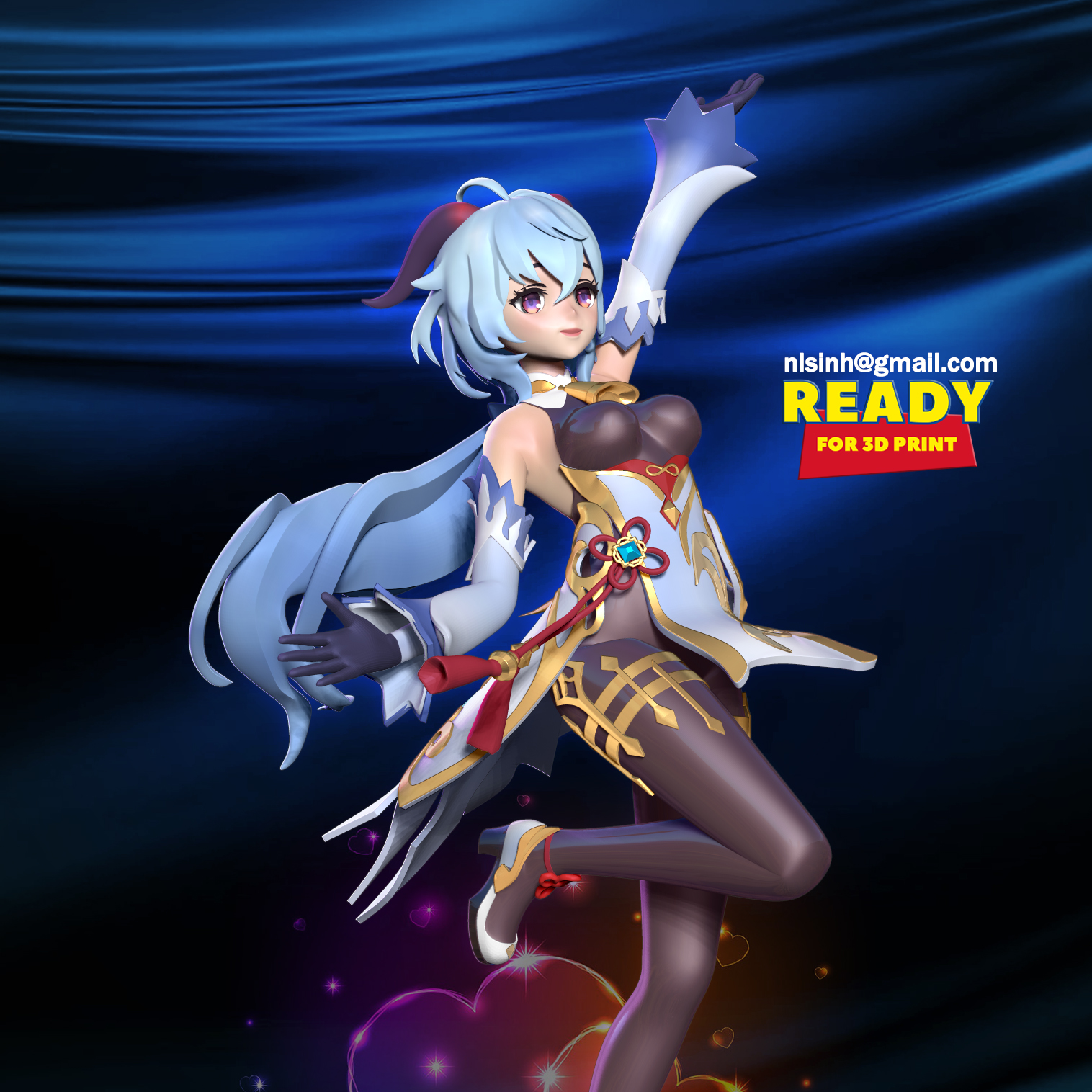 3D file Ganyu - Genshin Impact Fanart・Model to download and 3D print・Cults