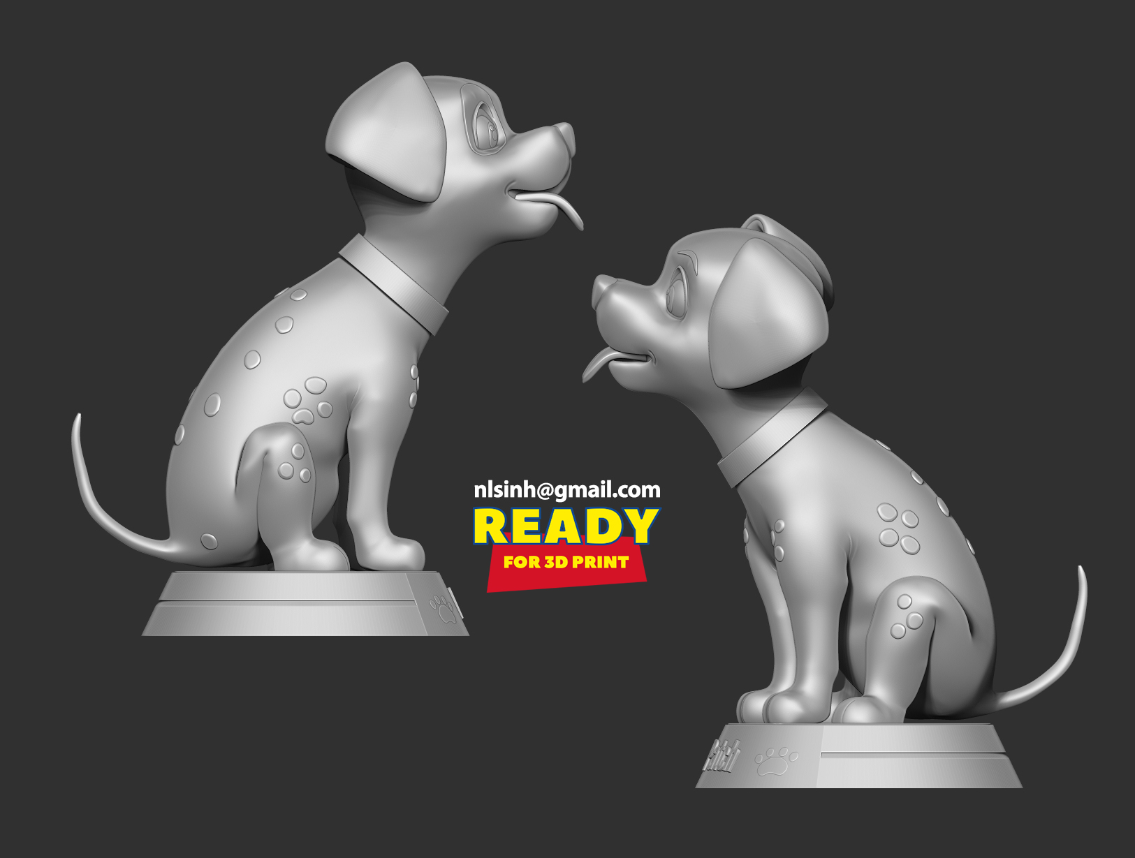 Файл 3D Патч - 101 далматинец фанарт・Шаблон для 3D-печати для загрузки ...