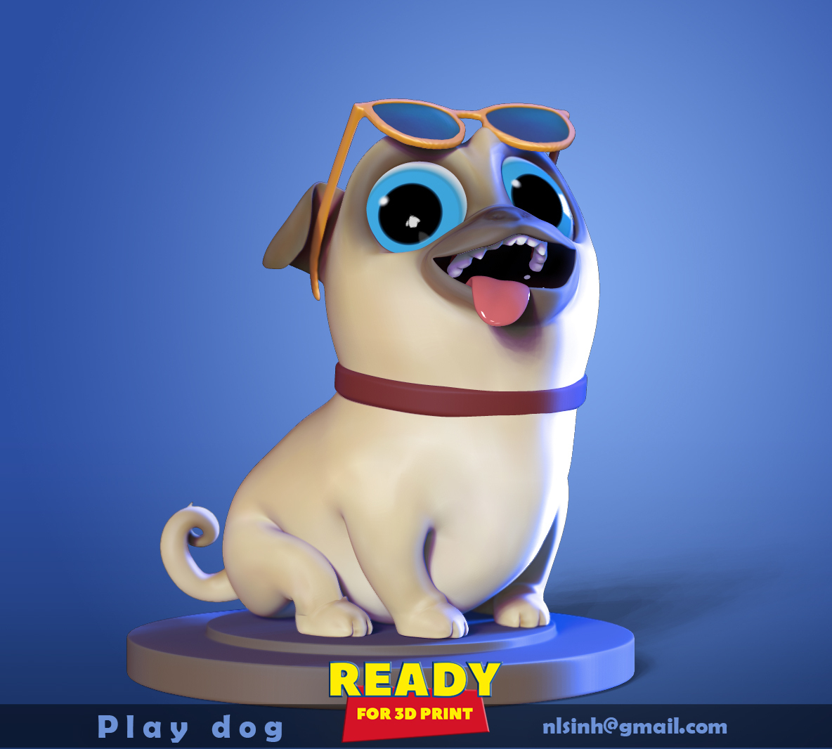 3D file Play dog・Model to download and 3D print・Cults