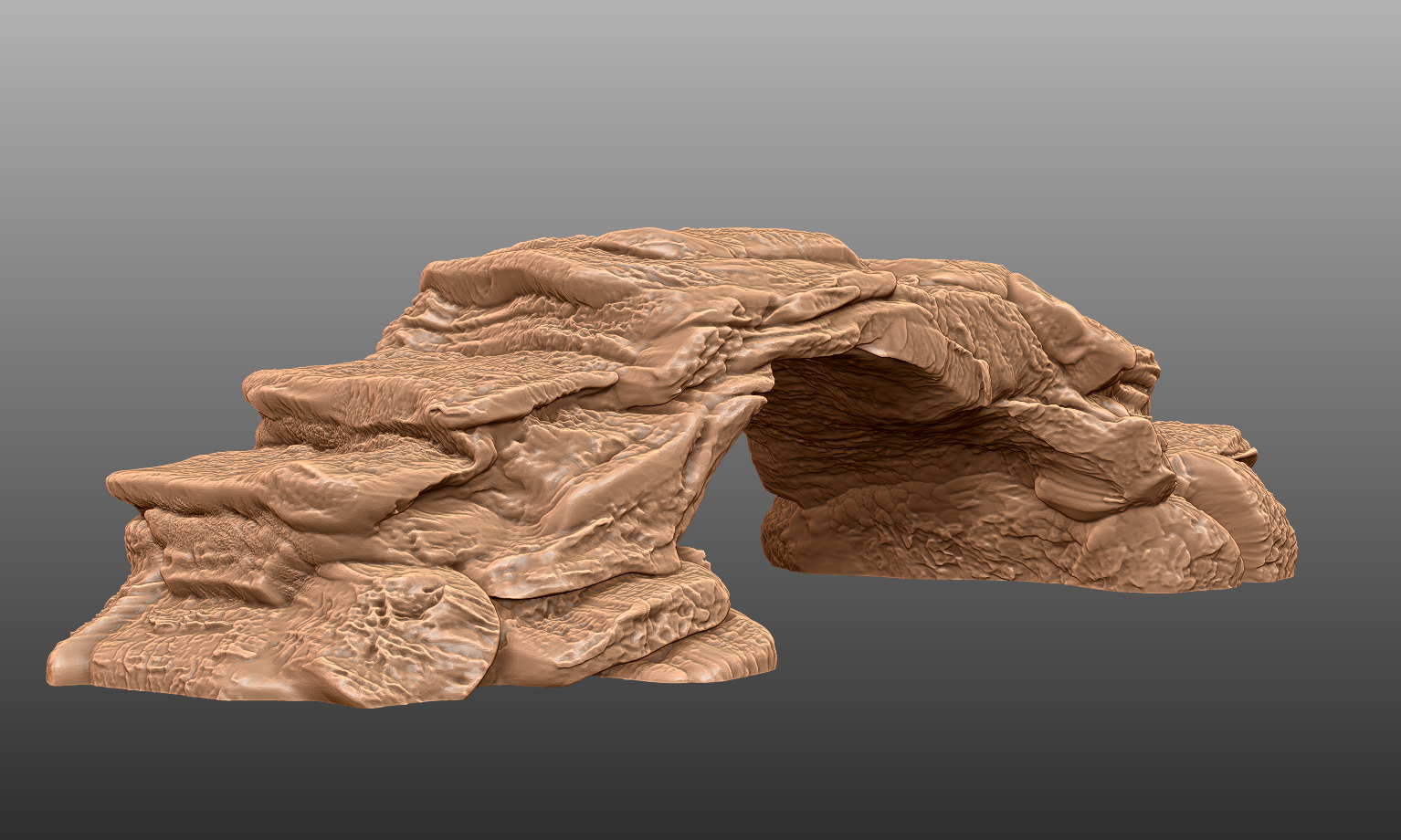 Free STL file Rock Bridge Tabletop Terrain 🪨・3D printing model to