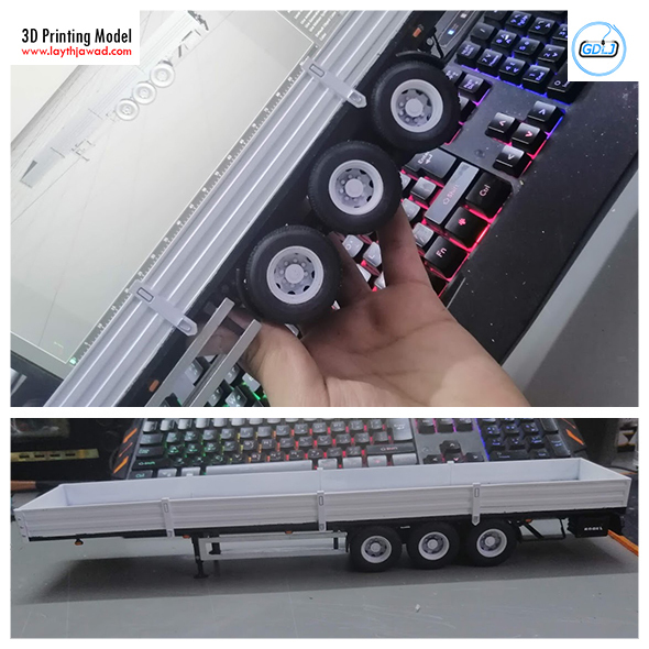 Heavy Lorry Trailer 3D Printing Model