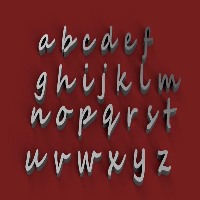 3D file SEGOE SCRIPT font lowercase 3D letters STL file・3D printer ...